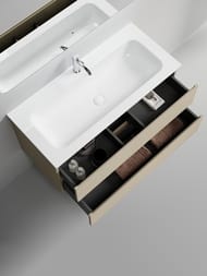 Тумба под раковину Sancos Folk FL100CP 995х445х500 подвесная, с 2-мя ящиками, цвет: Капучино