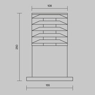 Ландшафтный светильник Maytoni Bronx (Бронкс) O576FL-01GR, E27х1 60Вт IP 54, серый