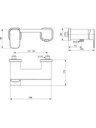 Ideal Standard Lux TONIC II Смеситель для душа A6337AA настенный, хром