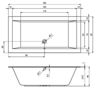 ����� ��������� RIHO LUGO 180x90 ��� ������������, �������������, ����� ���������