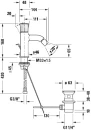 ��������� ��� ���� Duravit White Tulip WT2400001010 ������������, ������ ������, ����� 111 ��, ����