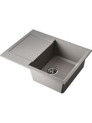 Мойка Omoikiri SAKAIME 68-GR (680х500х230) врезная, тетогранит, цвет серый 4993545
