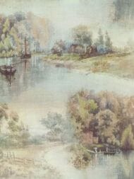 Обои виниловые на флизелине Rasch My Cottage (1,06x10,05) ткань, зеленые 981308 (рул.)