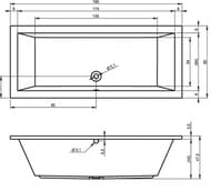����� ��������� RIHO LUSSO 190x80 ��� ������������, �������������