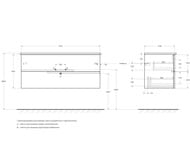 ����� ��� �������� CEZARES DUET-1200-2C-SO-GR-P (1170x450x500) ���������, 2 �����, ����: ������