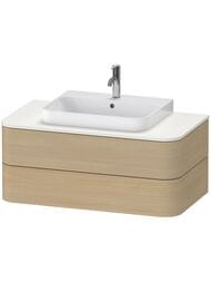 Тумба под раковину Duravit Happy D.2 Plus 1000х408х550 2 ящика, дуб средиземн. HP497107171 — миниатюра 1