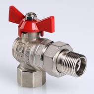 Кран угловой с американкой 1"ВН VALTEC BASE красная бабочка VT.228.N.06 — изображение 6