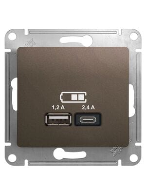 ������� Systeme Electric GLOSSA USB A+�, 5�/2,4�, 2�5�/1,2 �, ��������, ������� GSL000839