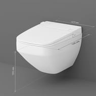 Унитаз подвесной AM.PM Inspire 2.0 безободковый + Электронная крышка-биде TouchReel CCC50A1700SC — изображение 12