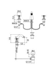 ��������� GATTONI TRD ��� ����, ����� Paris, � ������ ��������, ������ 24� TR142/18DO
