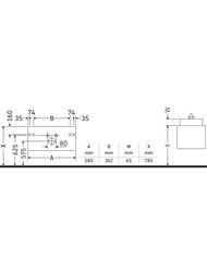 Тумба под раковину Duravit DuraStyle (580х398х368) подвесная ,1 ящик, цвет белый матовый DS637901818 — миниатюра 3
