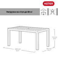 �������� ������ KETER CORFU FIESTA (128x70�79), 2 ������+2 ������+����, ������