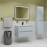Тумба под умывальник IDDIS Edifice 802х467х500 подвесная, 2 ящика, голубой EDI80B0i95