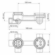 Смеситель для ванны/душа WasserKRAFT Mindel 8571 встраиваемый, однозахватный, цвет: белый матовый