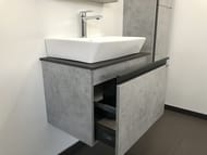 Тумба COMFORTY Эдинбург-60 (600х525х400) подвесная, с раковиной и столеш., бетон светлый 00-00001928