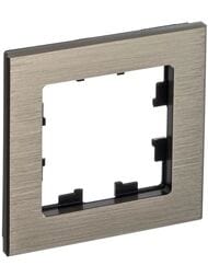 Рамка Systeme Electric ATLASDESIGN NATURE 1 пост, МЕТАЛЛ ЛАТУНЬ ATN312201
