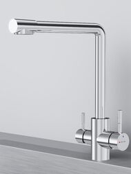 Смеситель для кухни AM.PM X-Joy S F85B05700 L-образный излив, с каналом для фильтр. воды, хром