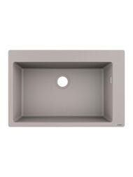 Мойка из гранита Hansgrohe S51 43313380 (770х510) врезная, отвер.под смес., серый бетон — миниатюра 1