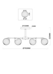 ������ Freya Daisy (�����) FR5041PL-08BS, IP20,������