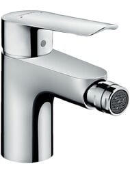 Смеситель Hansgrohe Logis E 71232000  для биде однорычажный, сливной гарнитур, хром — миниатюра 1