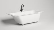 Ванна из искусственного камня Salini Orlanda Kit S-Sense 102112M 1800х800х600 матовая, белая