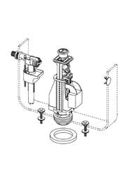 Арматура ALCAPLAST SA2000/SK 1/2" лат.резьба, для унитаза с нижним подводом, со стоп-кнопкой — миниатюра 3