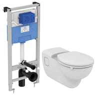 Инсталляция Ideal Standard ProSys + Унитаз CONTOUR 21 Rimless удлиненный + сиденье S306901RT