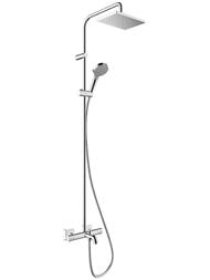 Душевая система Hansgrohe Vernis Shape 26284000 термостат, короткий излив, верхний/ручной душ, хром — миниатюра 1