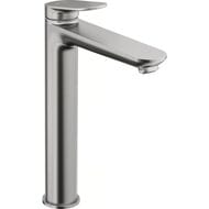 Смеситель для раковины Duravit Wave XL однозахватный, высокий излив 236мм, нерж. сталь WA1040002070