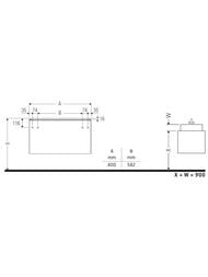 Тумба под раковину Duravit D-Neo 800х550х644мм, подвесная, 2 ящика, графит матовый DE4967004490000 — изображение 5