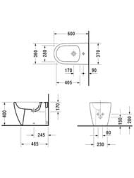 ���� ��������� DURAVIT ME by Starck 370�600�400 � ���������� ��� ��������� 2289100000