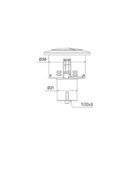 Кнопка слива для арматуры IDDIS 2-ур, 38 мм, хром 92038SB2AR — миниатюра 10