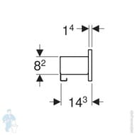 ������! ����� ��������� � �������� Geberit Smyle Square (450�143�148) �����/�����-����� 500.362.JR.1