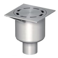 Трап АСО FG 100  DN40 100х100 вертикальный, с решеткой из нерж.стали, без замка, с сифоном 04156