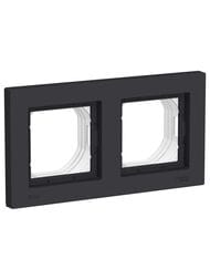 Рамка Systeme Electric ATLASDESIGN AQUA 2 поста IP44, КАРБОН  ATN441002