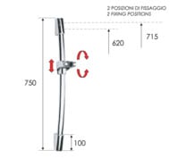 Душевая стойка 75 см Remer 313E, хром