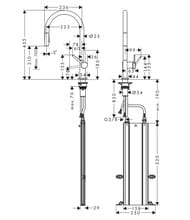��������� Hansgrohe Talis M54 ��� ����� 210 �������� �����, 2jet, sBox ������ ���� ���. 72801340