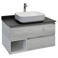 Тумба COMFORTY Прага-90 (900х630х520) со столешницей  и раковиной, дуб белый мат. 00-00014424