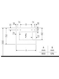 Зеркальный шкаф Duravit Qatego 800х750х155мм подвесной, с подсветкой, полочка, белый QA7151018180010
