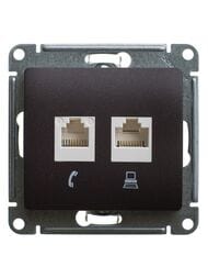 ������� Systeme Electric Glossa ������� ������������ RJ45 + RJ45 ���.5E �������� ������� GSL000885KK