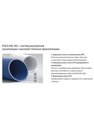 Труба канализационная POLO-KAL NG 32х1000, бесшумная  2003