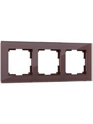 Рамка Werkel на 3 поста Favorit (мокко,стекло) W0031118