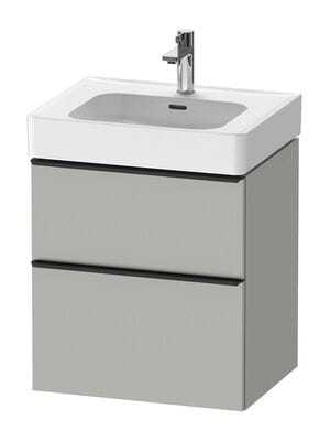Тумба под раковину Duravit D-Neo (625x584x452мм) подвесная, бетонно-серый матовый DE4376004070000