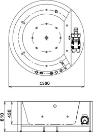 �������������� ������� ����� Gemy G9230 K (1500�1500�610) ��������.�����, ����������, ������������