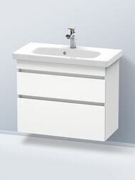 Тумба под раковину Duravit DuraStyle (730х610х368) подвесная,2 ящика, цвет белый матовый DS649901818