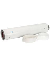 Элемент дымохода STOUT D60/100 труба коакс.телескоп.470-750мм п/м,уплотнения,хомут SCA-6010-004775