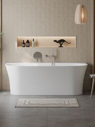 Ванна акриловая BelBagno BB711-1700-750 (1700х750х600) пристенная,полукруглая,белый