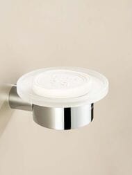Мыльница Aquatek Лира AQ4403CR подвесная, стекло матовое, латунь, цвет: хром
