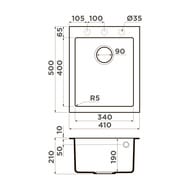 ����� Omoikiri BOSEN 41A GB (410�500�210) ������� ������, ��������, ����-������ 4993812