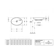 �������� Villeroy & Boch Loop&Friends 4A47 00 R1 (560�380�150) ��� ��������� �� ����������, ����, C+